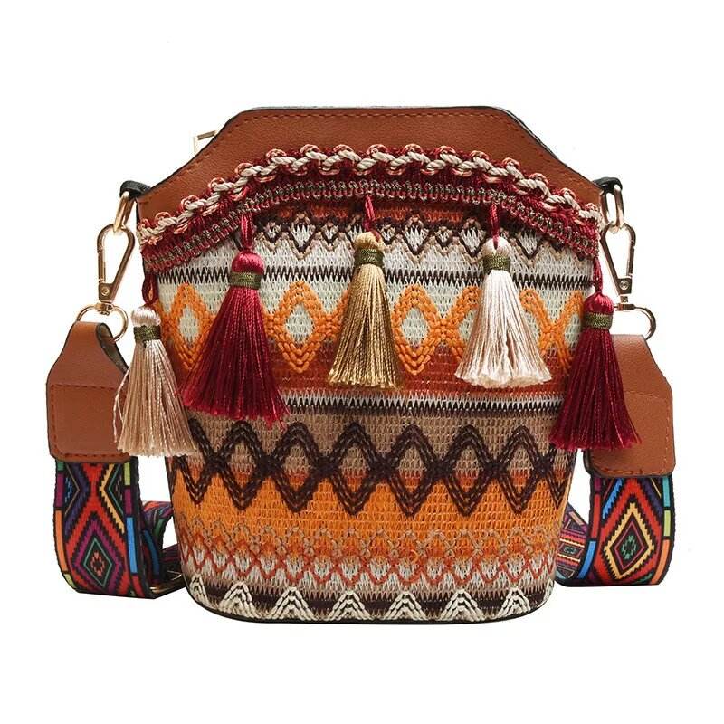 Maravela™ - Handwoven Tassel Crossbody Bag