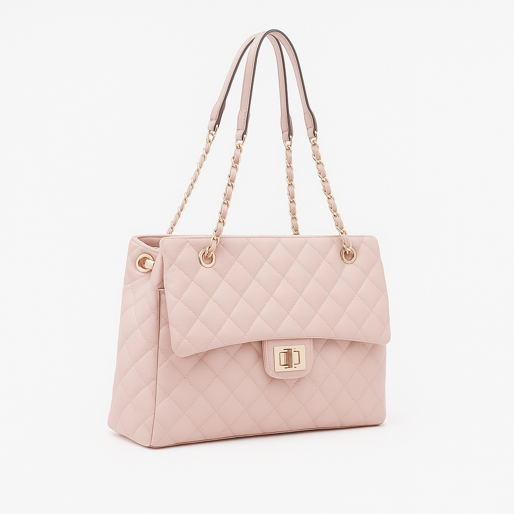 Ellara™ – Quilted Chain Strap Tote