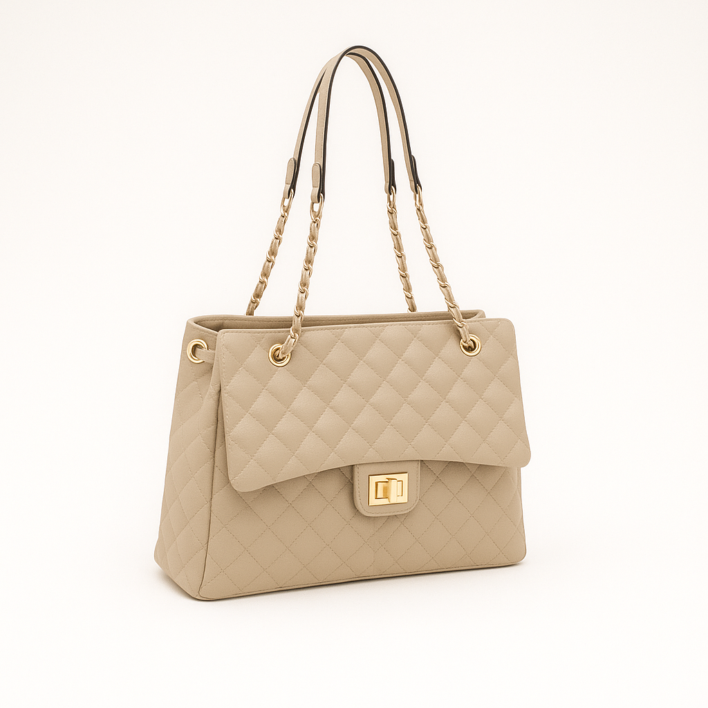 Ellara™ – Quilted Chain Strap Tote