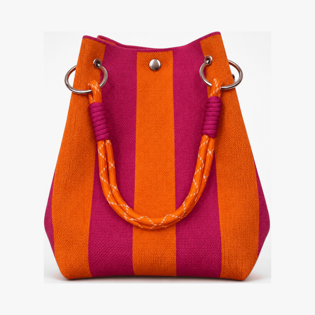 Sundara™ – Striped Knit Bucket Bag for Everyday Style