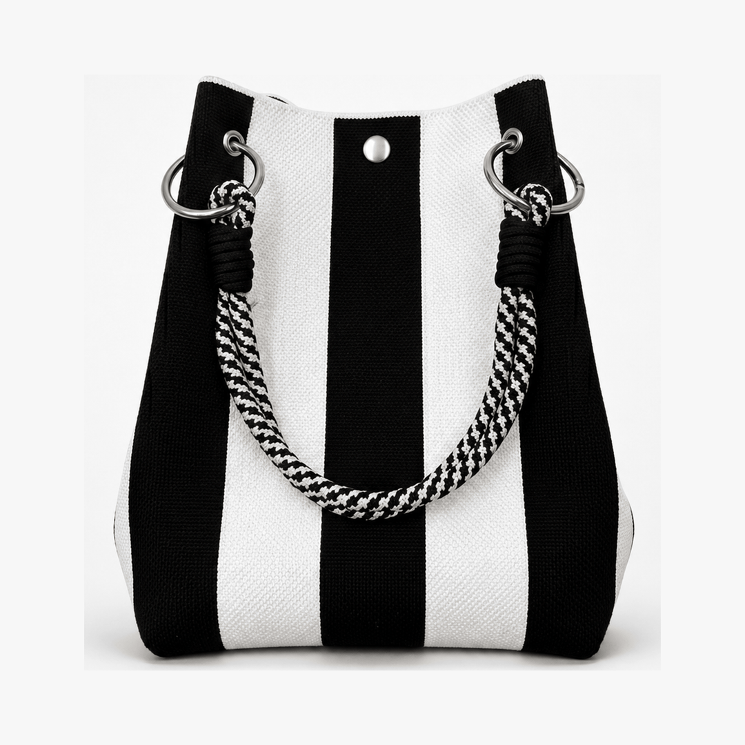 Sundara™ – Striped Knit Bucket Bag for Everyday Style