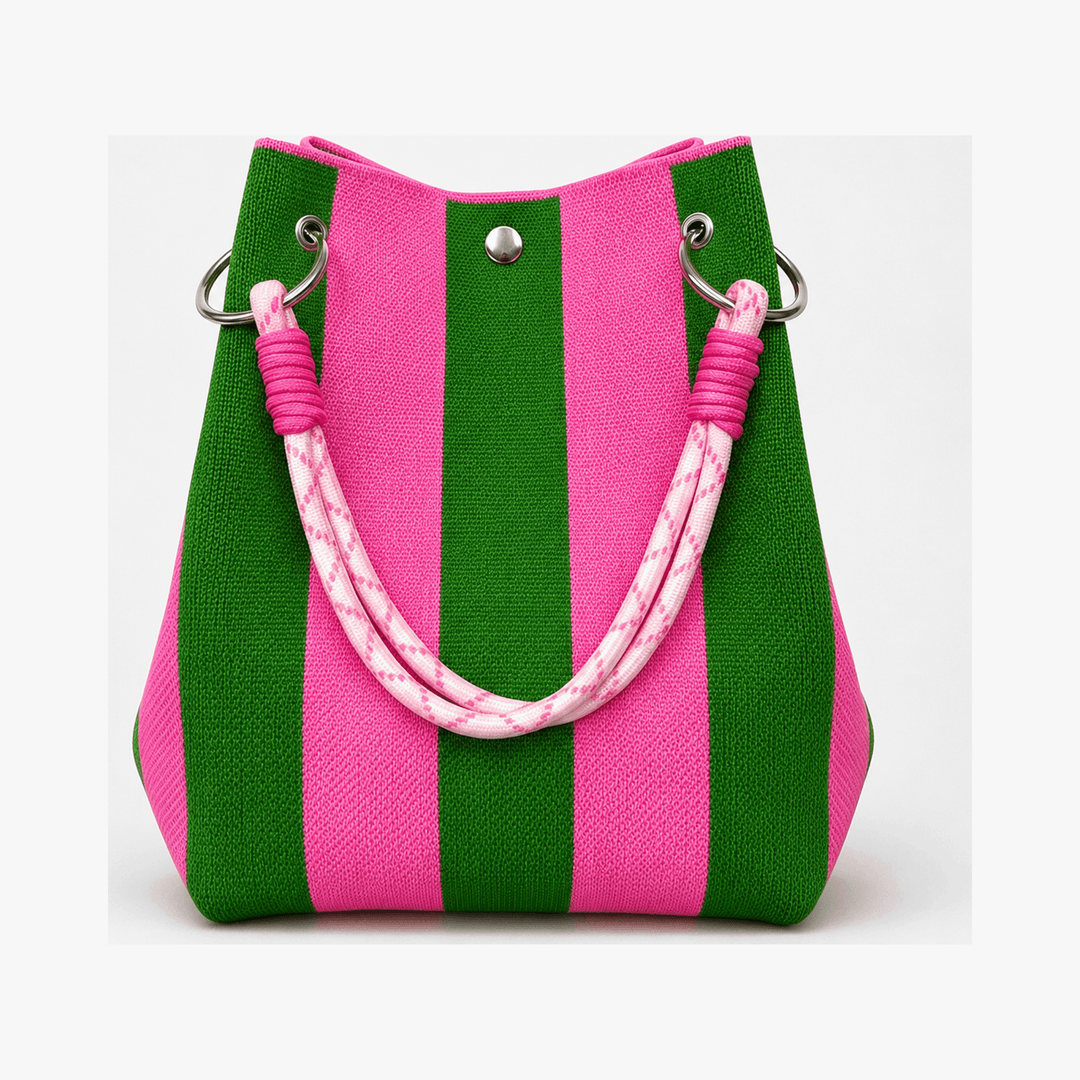 Sundara™ – Striped Knit Bucket Bag for Everyday Style