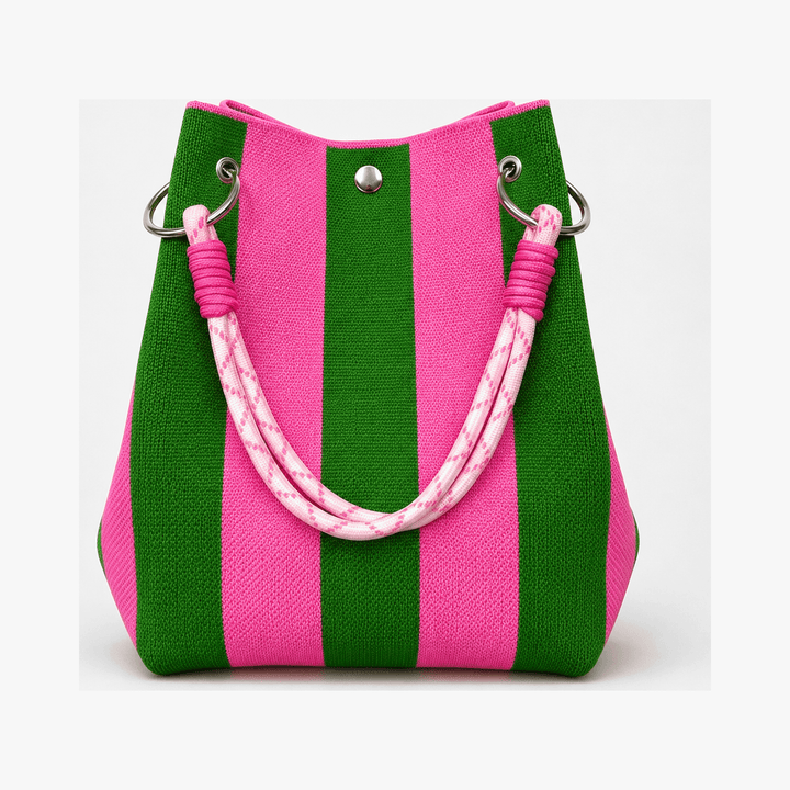 Sundara™ – Striped Knit Bucket Bag for Everyday Style