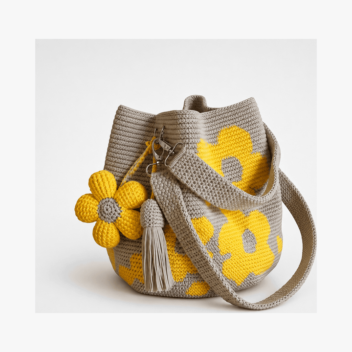 Bloomara™ – Handmade Crochet Flower Tote Bag