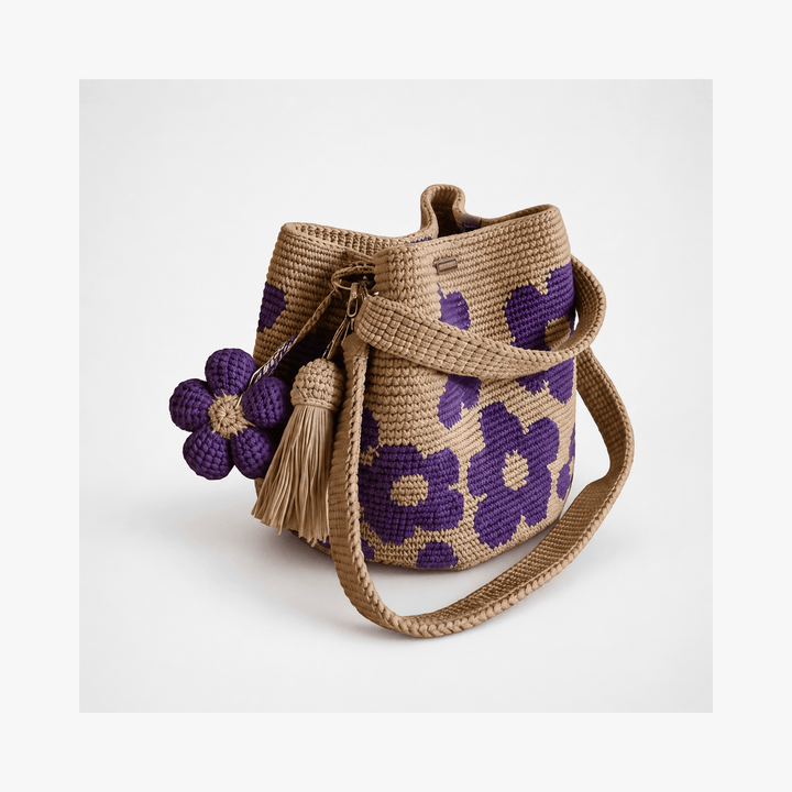 Bloomara™ – Handmade Crochet Flower Tote Bag