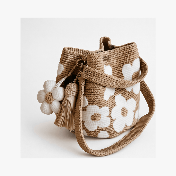 Bloomara™ – Handmade Crochet Flower Tote Bag