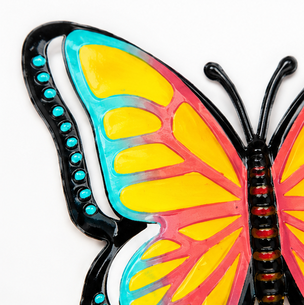 Bloomly – 3D Metal Bee Butterfly and Ladybug Garden Wall Decor Set, Hand