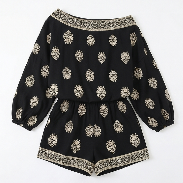 Solenne™ – Bohemian Off-Shoulder Matching Set