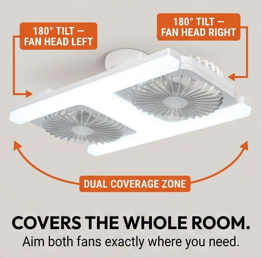Breezo™ – Screw-In Ceiling Fan with LED Light