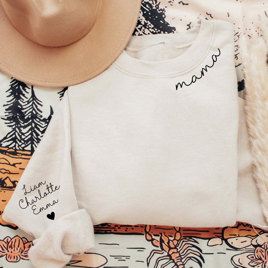 Mamorea™ – Custom Mama Sweatshirt with Names (50% Off)