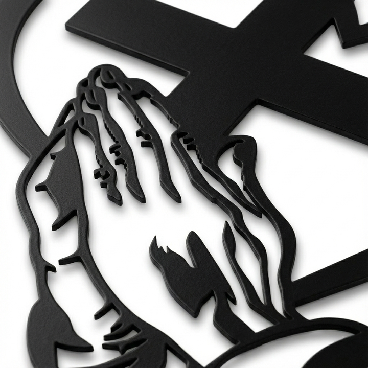 VERITÁ™ – Christian Heart and Cross Metal Wall Decor