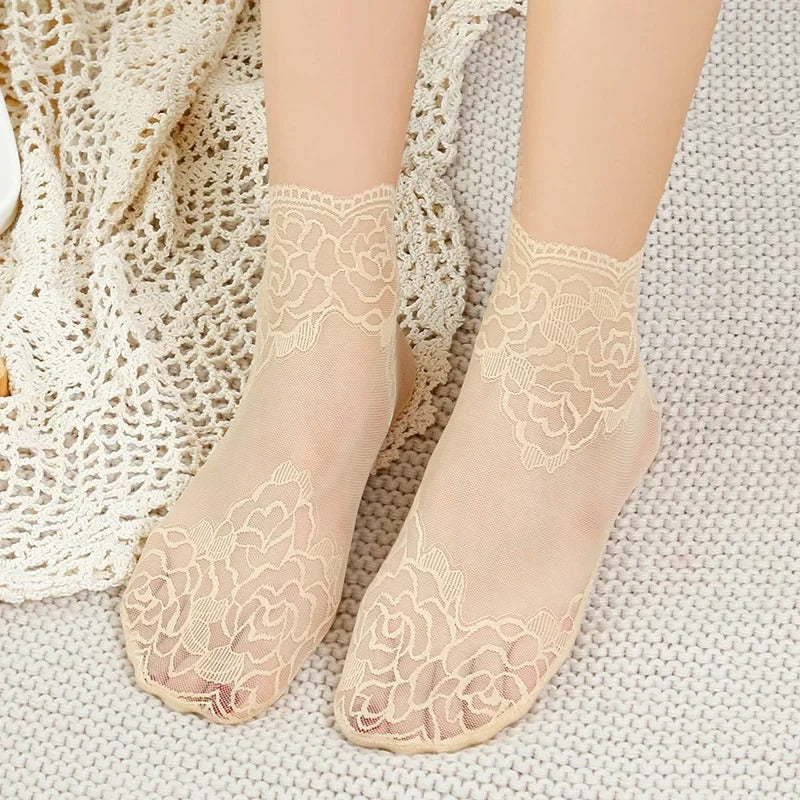 Feeluxe™ - Elegant Lace Socks From Cool, Breathable Mesh (60% Off)