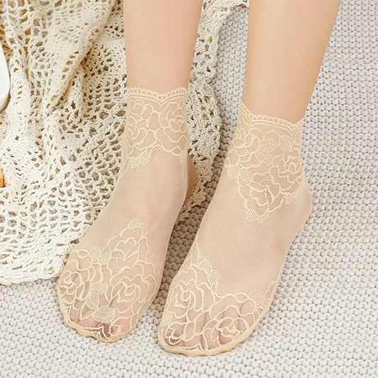 Feeluxe™ - Elegant Lace Socks From Cool, Breathable Mesh (60% Off)