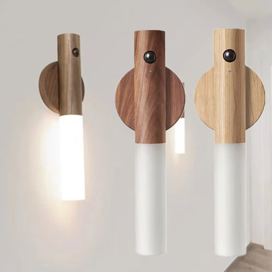 Lumiglow™ – Motion-Sensing Wooden LED Wall Light (1+1 Free)