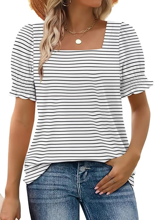 Easeen™ - Comfy, Covered & Square-Neck Top (50% Off)