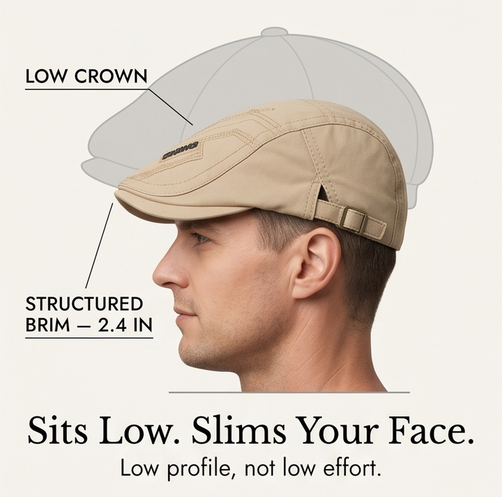 Caplow™ – Low-Profile Flat Cap for Everyday Wear