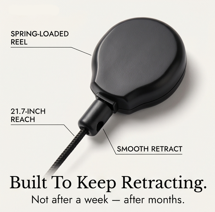 Carden™ – Retractable Faux Leather Badge Holder