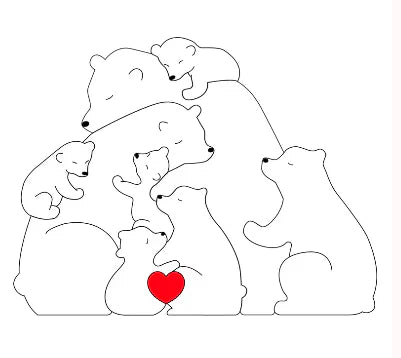 Cubunity™ – Personalized Wooden Bears Family Puzzle Gifts (50% Off)