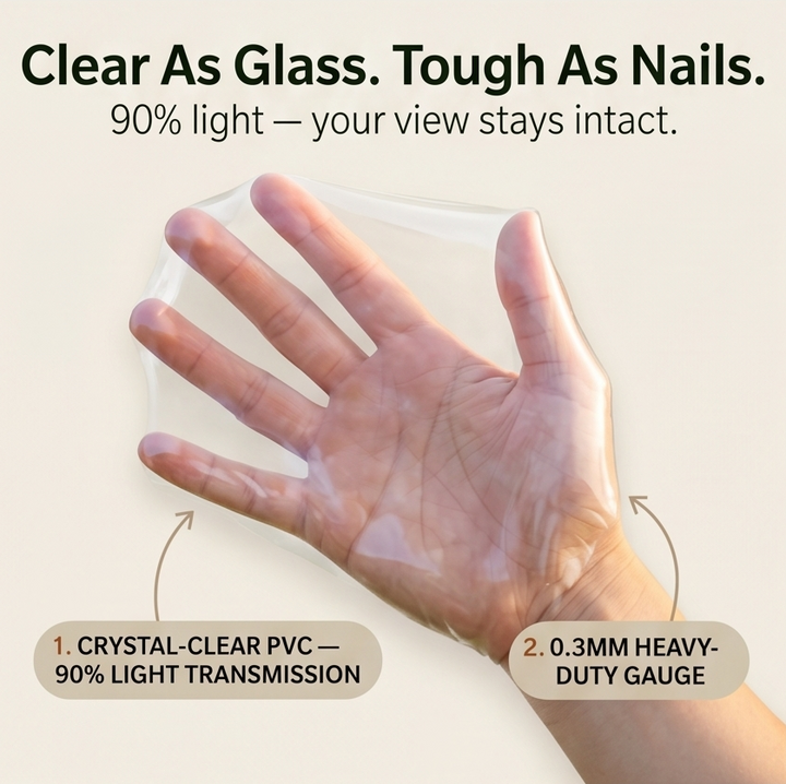 Clearvana™ – Clear Heavy-Duty Patio Tarp