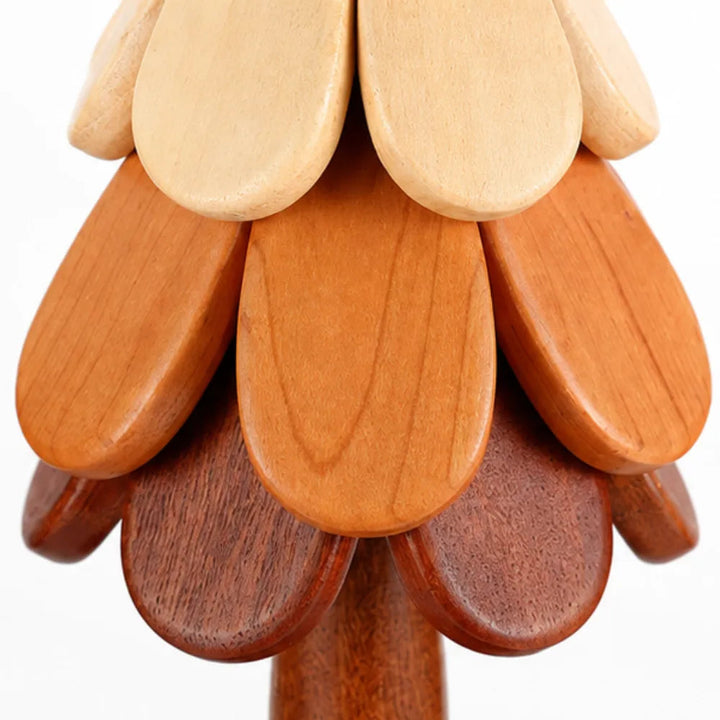Pinecrest – Wooden Look Christmas Tree Trivet Set with Gravity