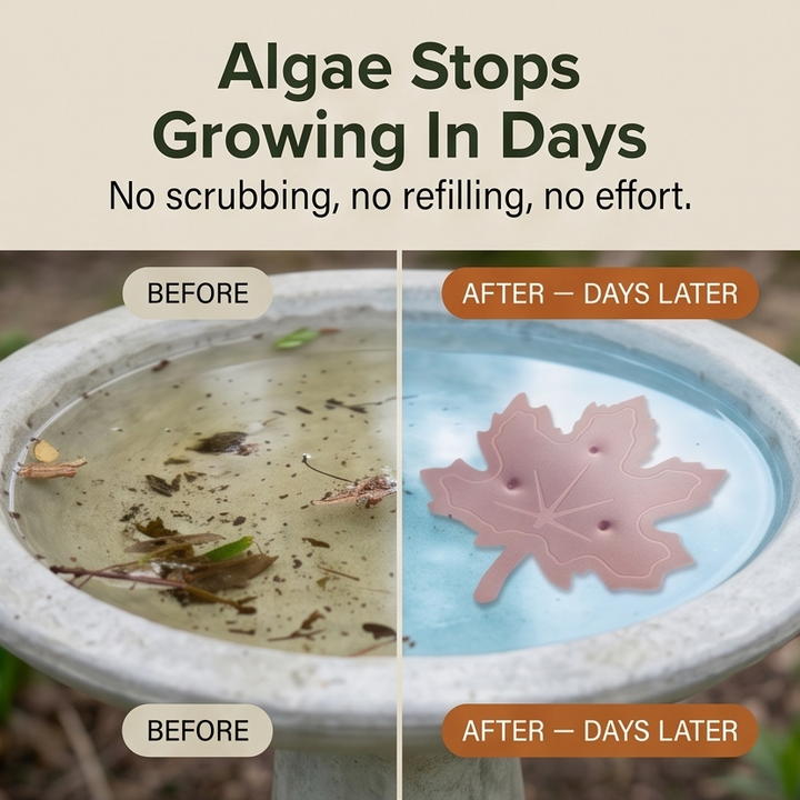 Coppera™ — Copper Leaf Bird Bath Purifier for Algae