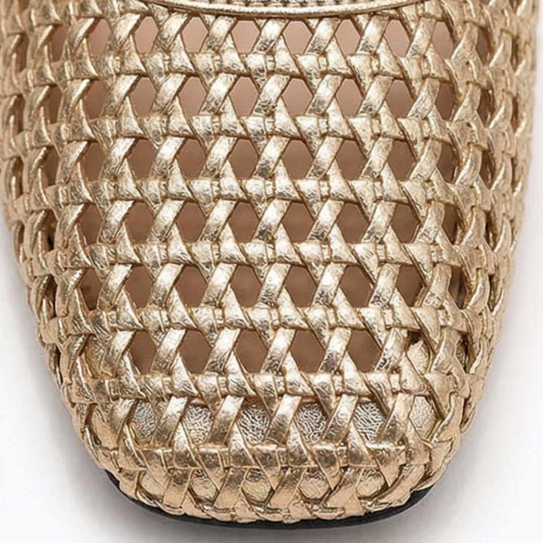 Tessara™ – Woven Square Toe Mary Jane Mules