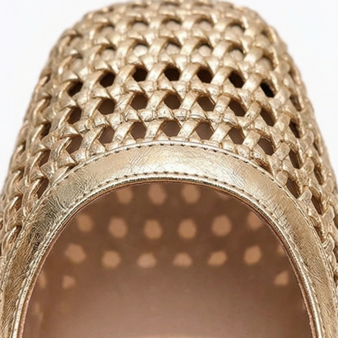 Tessara™ – Woven Square Toe Mary Jane Mules