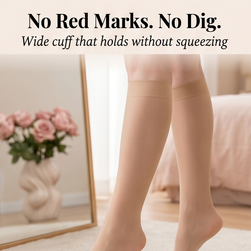 Slipnot™ – Non-Slip Sheer Knee-High Stockings
