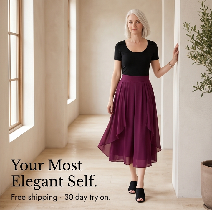 Sevella™ – High-Waist Culottes with Skirt Drape