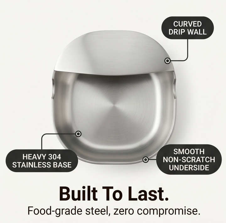 Spoonara™ Heavy Stainless Spoon Rest for Tidy Counters