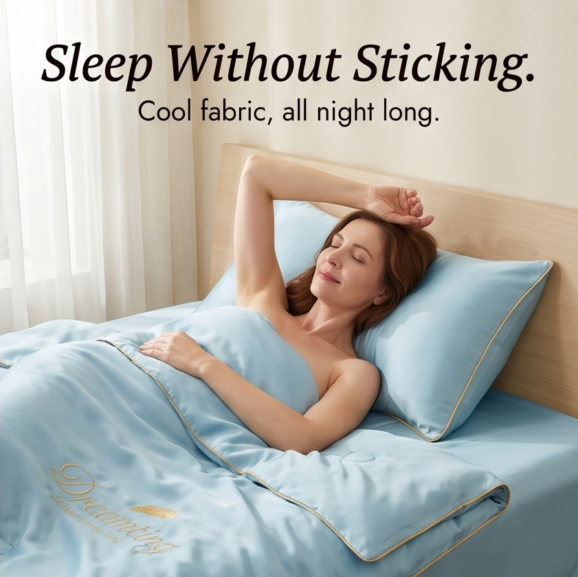 DreamCool™ – Cooling Ice-Silk 4-Piece Bedding Set