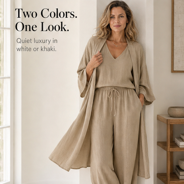 Eloria™ - Elegant 3-Piece Loungewear Set for Effortless Style