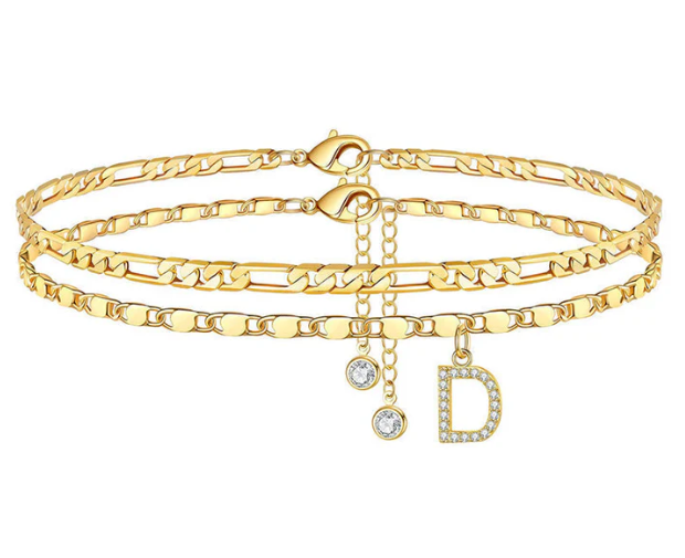 Letterly™ – Letter Layered Anklet