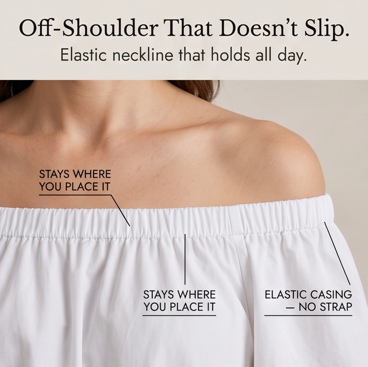 Florenza™ – Sculpted Rose Off-Shoulder Dress