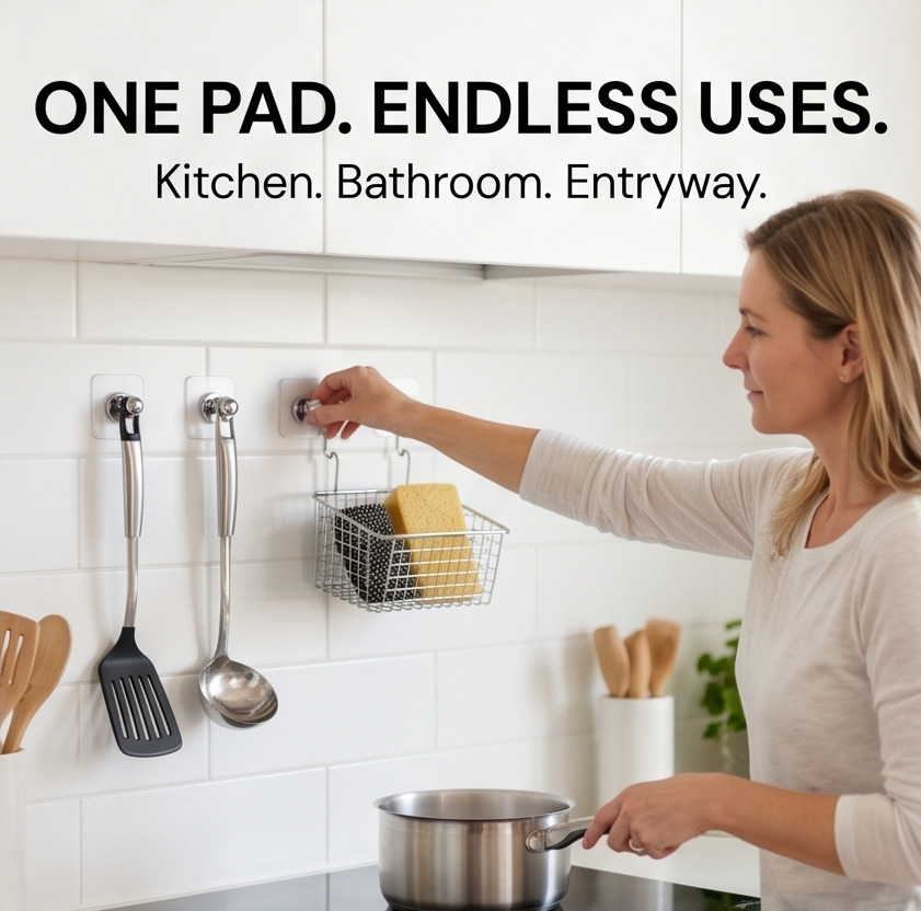 Gripstay™ – Heavy Duty Invisible Adhesive Wall Hooks