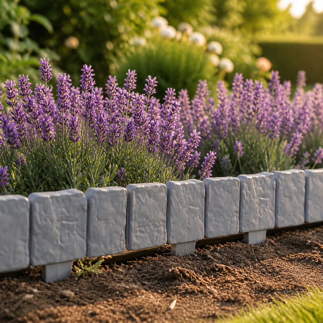 StoneCraft™ – Stake-In Faux Stone Garden Border