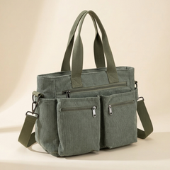Clovera™ – Multi Pocket Corduroy Shoulder Bag