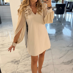 Florelle™ – Rosette Shoulder Mini Dress