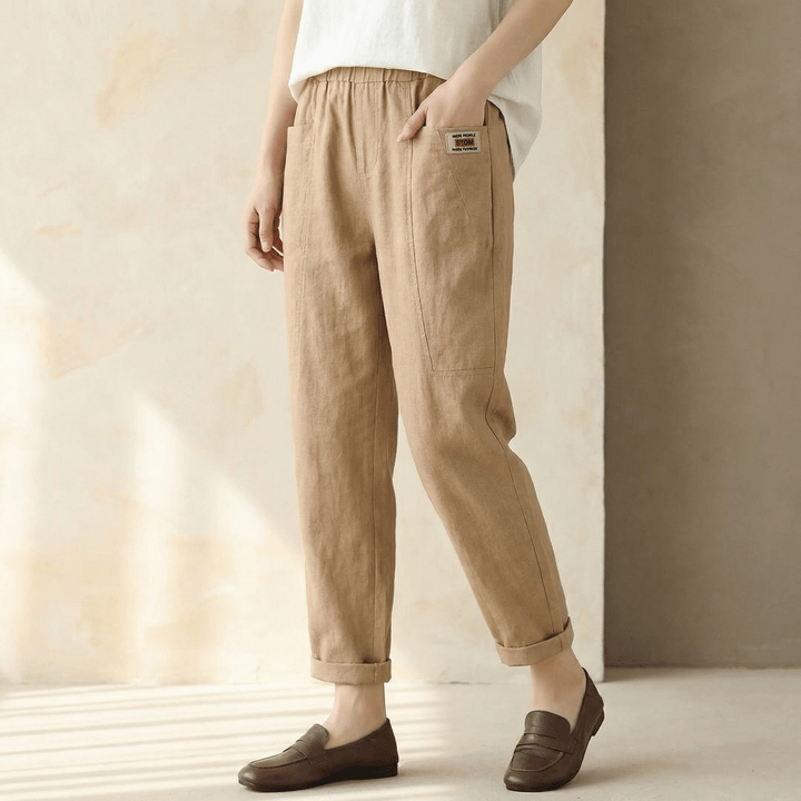 Linara™ – Cotton Linen Tapered Pants