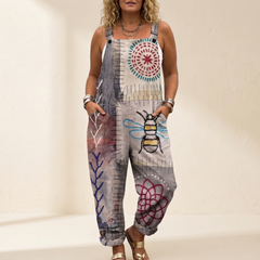 QueenBee™ Artisan Print Plus-Size Overall