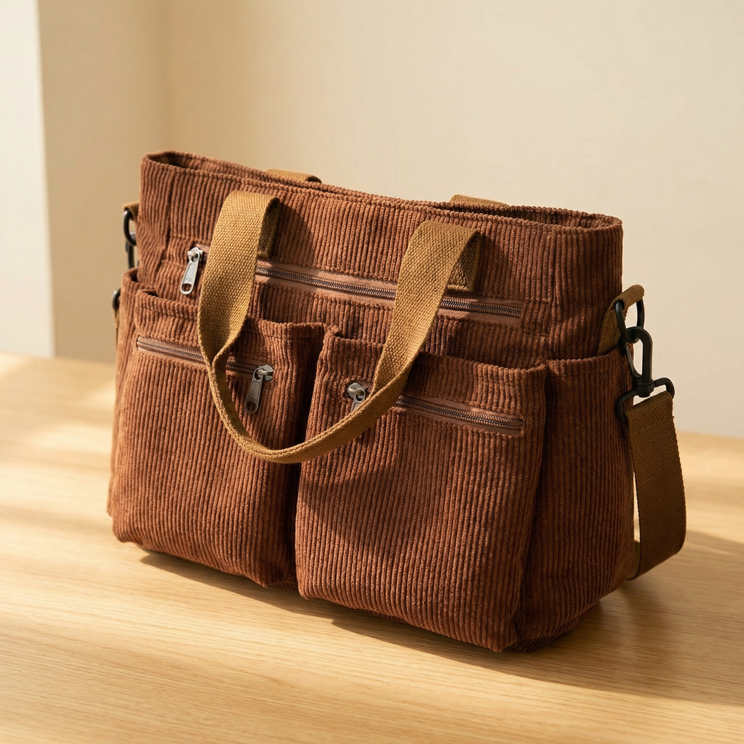Cordova™ Multi Pocket Corduroy Shoulder Bag