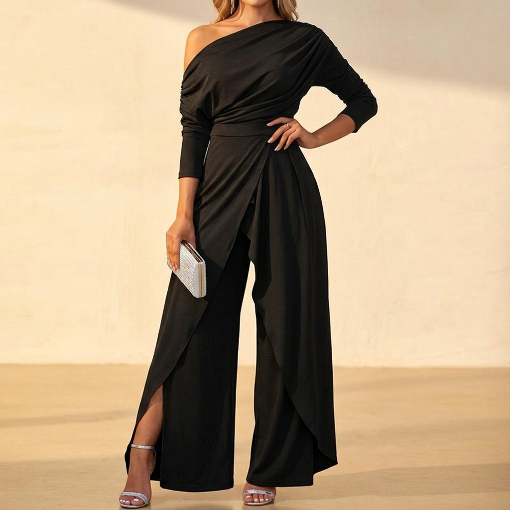 Sorenna™ – One Shoulder Wrap Jumpsuit