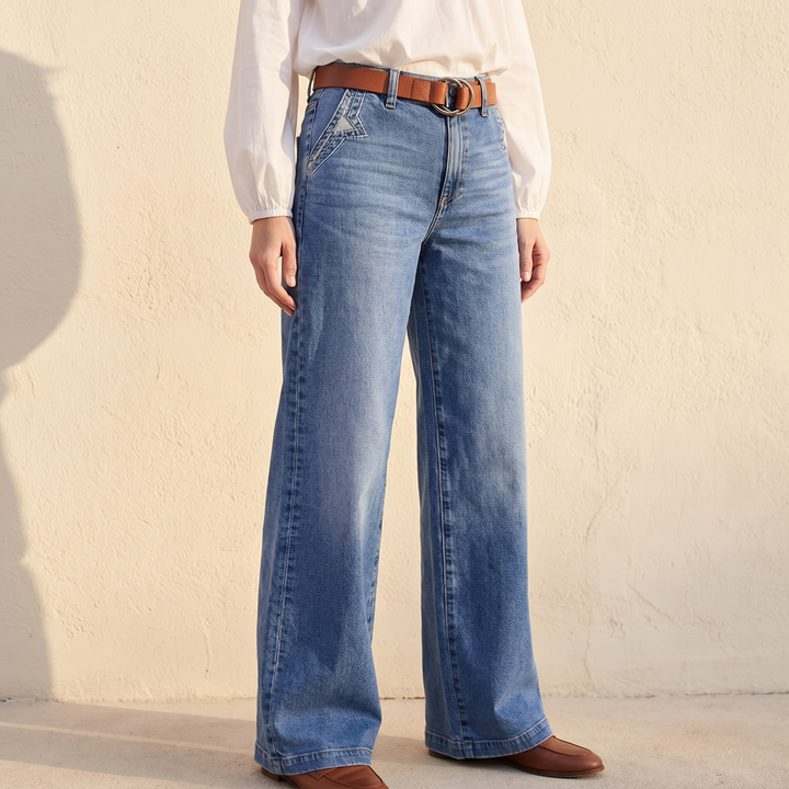 Luvenza™ - Vintage Wide-Leg Flare Jeans for Effortless Style