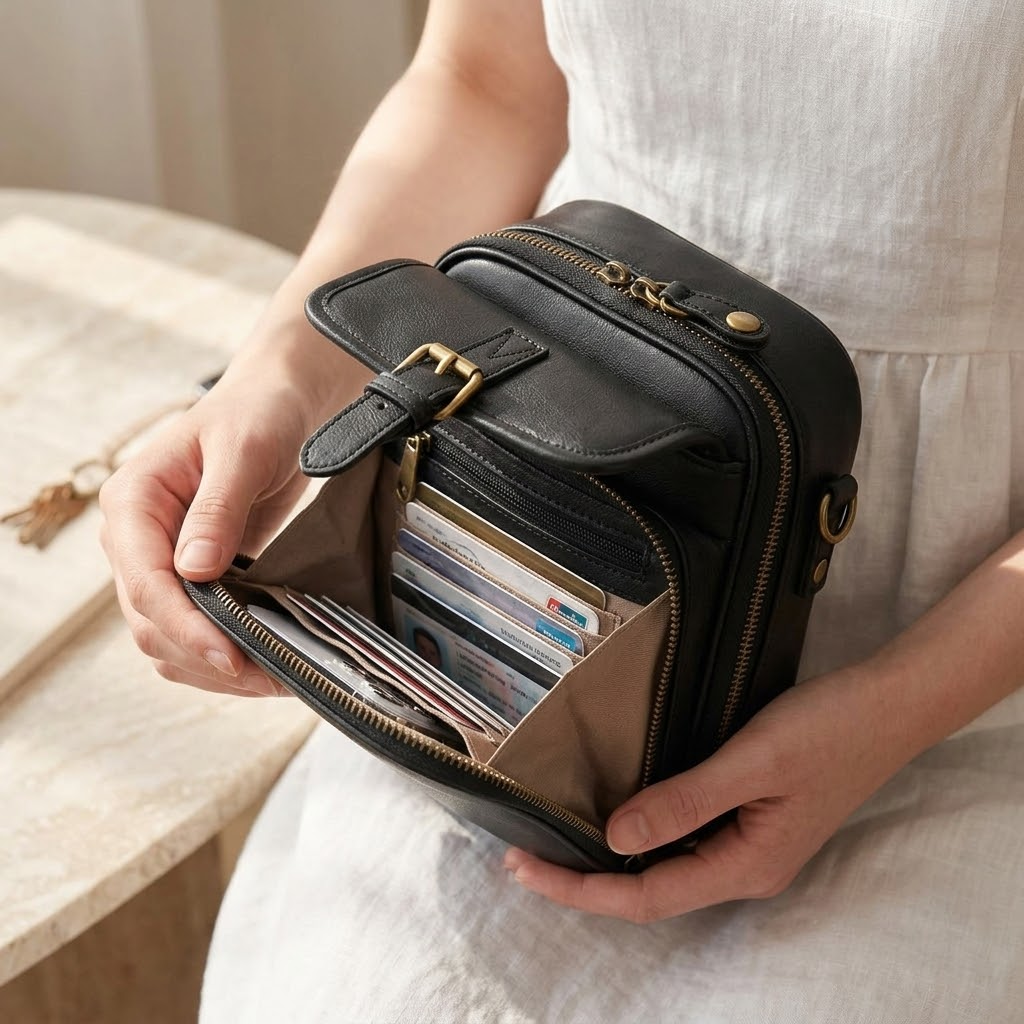 Carryn™ – Organized Crossbody Bag with Card Slots