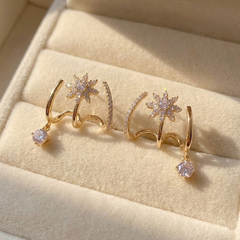 Luminelle™ – Gold Star Zircon Earrings