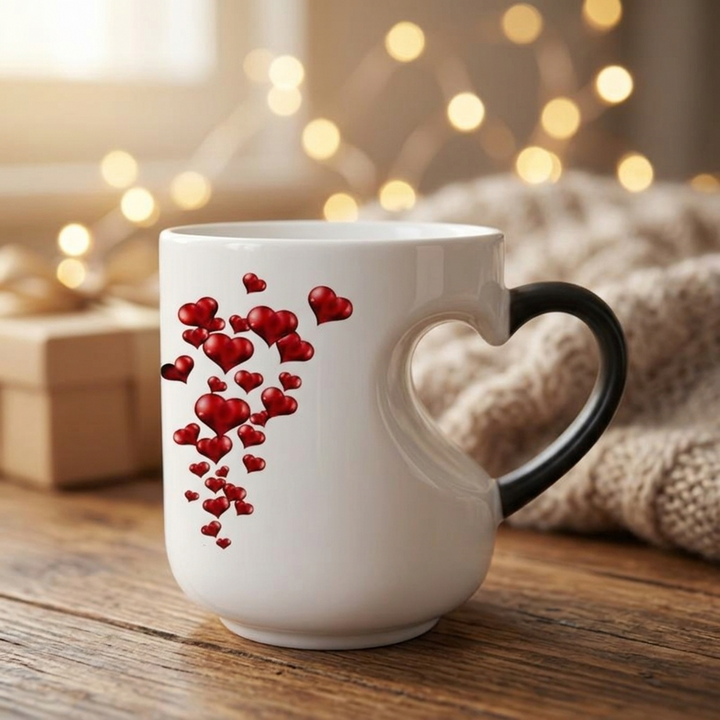 Lovira™ - Heart-Reveal Coffee Mug with Hidden Hearts