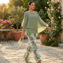 Elara™ – Flowy Chiffon Two Piece Set
