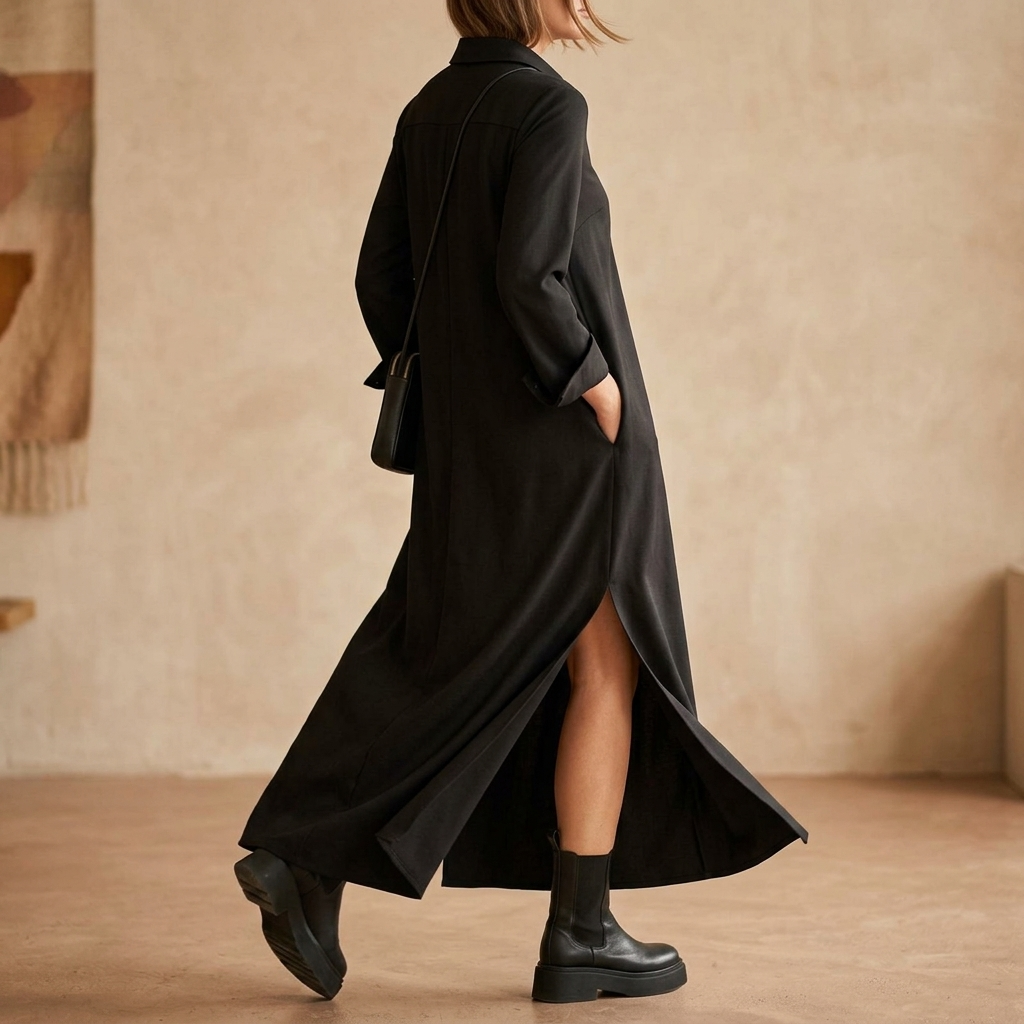 Veluna™ – Effortless Side Slit Maxi Dress