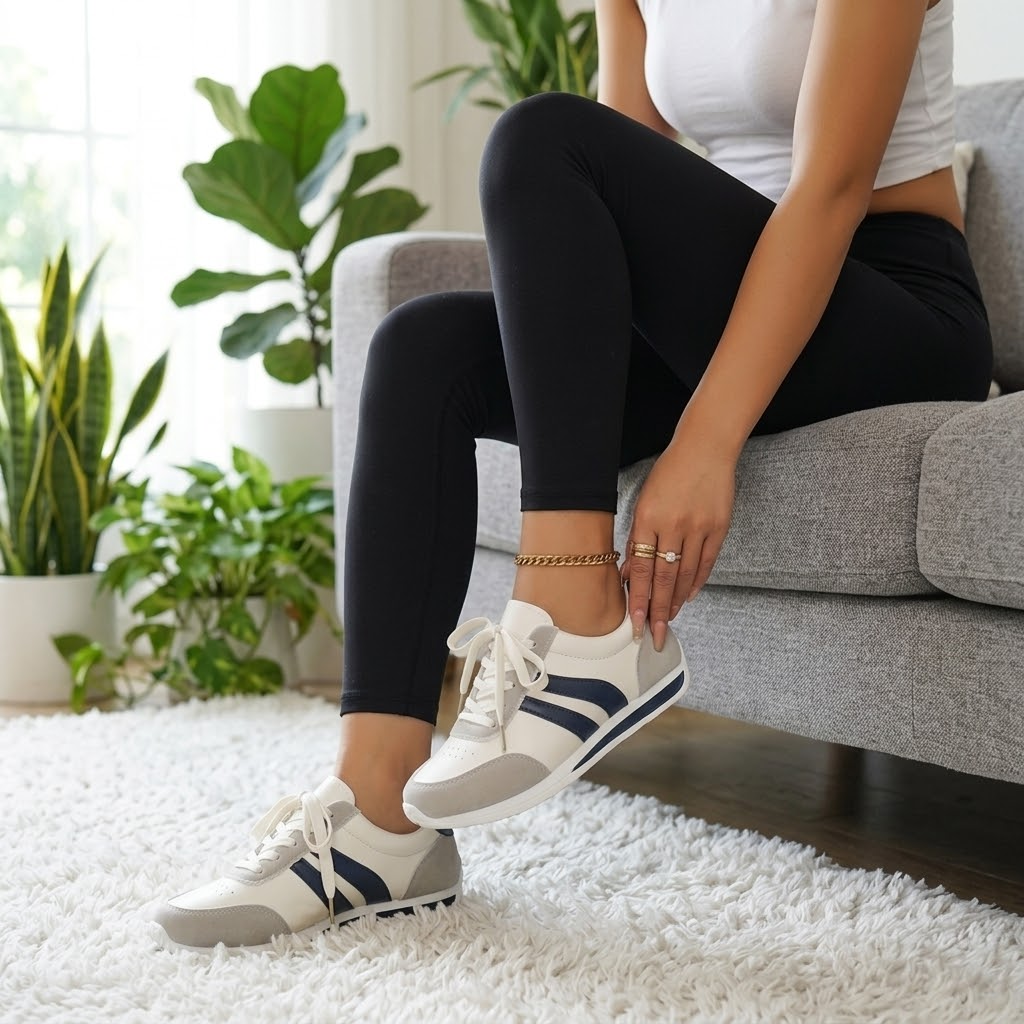 LunaWalk™ - Lightweight Retro Stripe Walking Sneakers