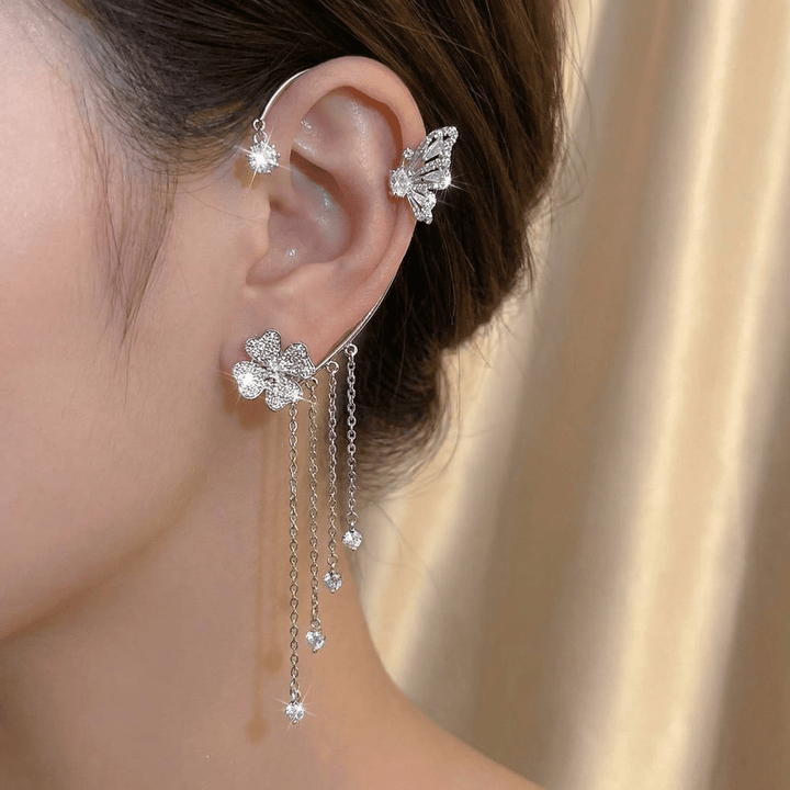 Bellara™ Butterfly Ear Wrap with Flower Tassels